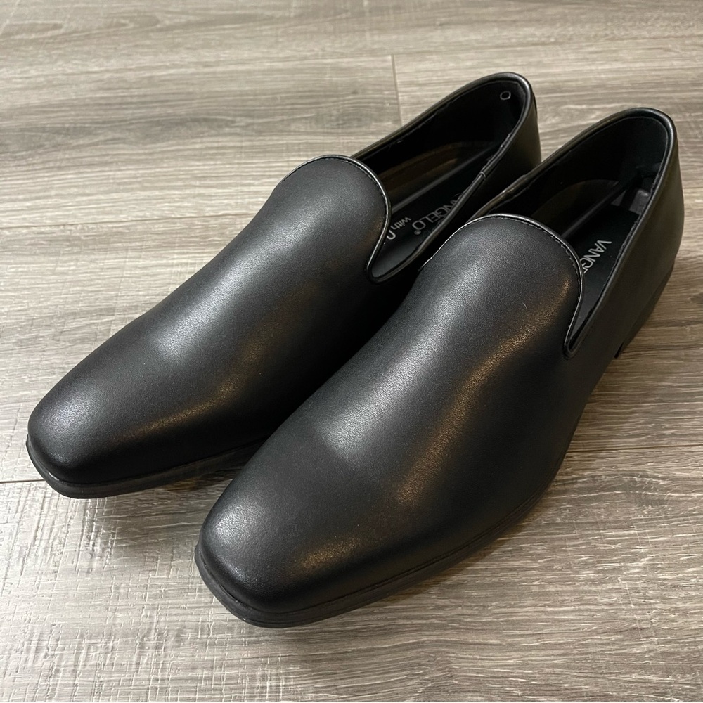 NWOB Vangelo Ortholite Slip On Dress Loafers Shoes Matte Black Men’s Size 10 M
